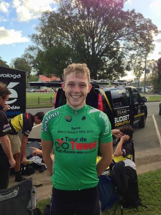 Local man Jesse Kerrison (Budget Forklifts) was chuffed to retain the lead in the sprinter's classification