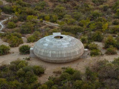 oval shaped Casa Wabi Mushroom Pavilion by OMA