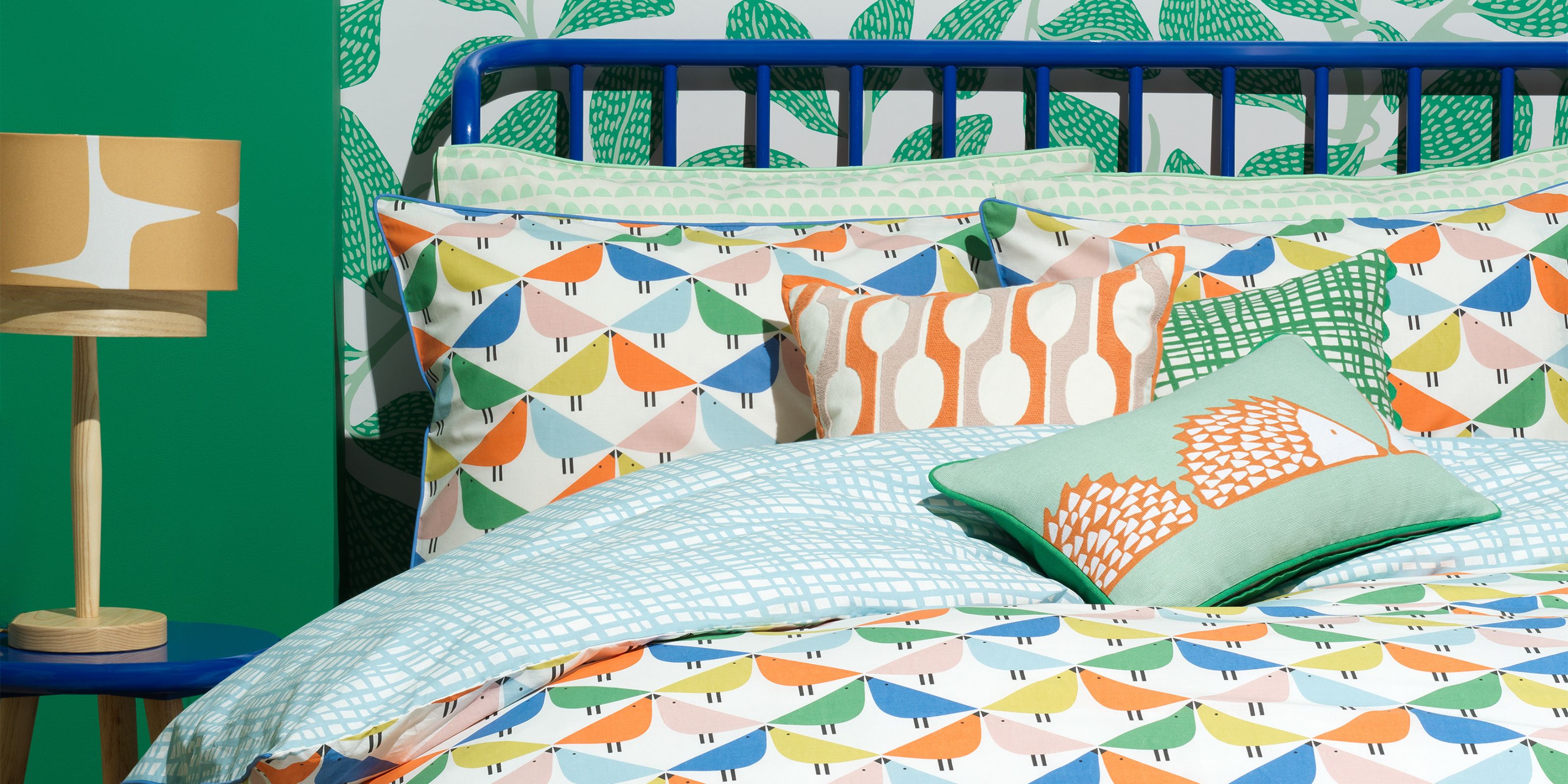 Habitat x Scion bedding set with multi-coloured birds 