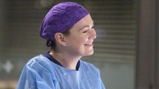 Ellen Pompeo as Meredith Grey on Grey's Anatomy.