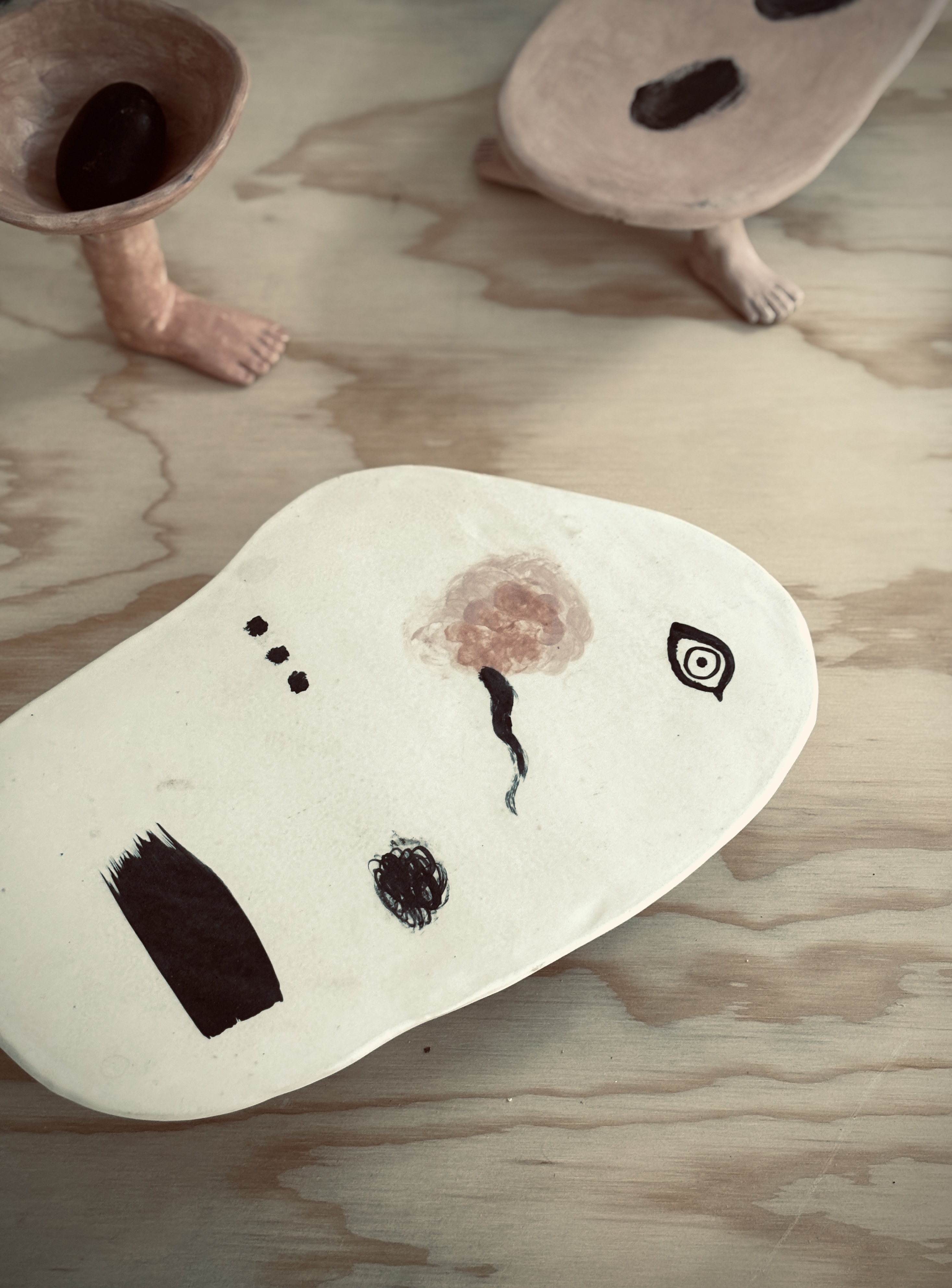 Arianna Lelli Mami ceramic sculptures on view at Oxilia Gallery in Milan