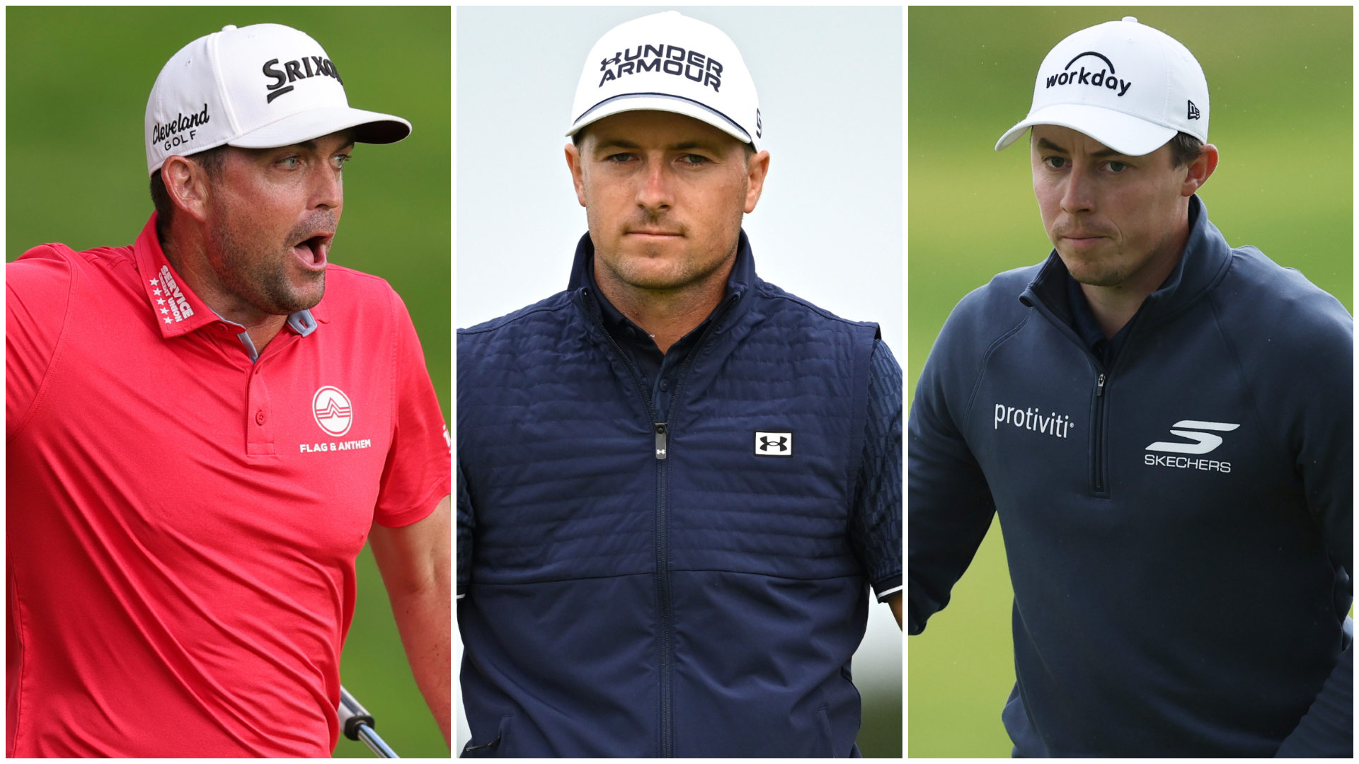 Keegan Bradley, Jordan Spieth and Matt Fitzpatrick 