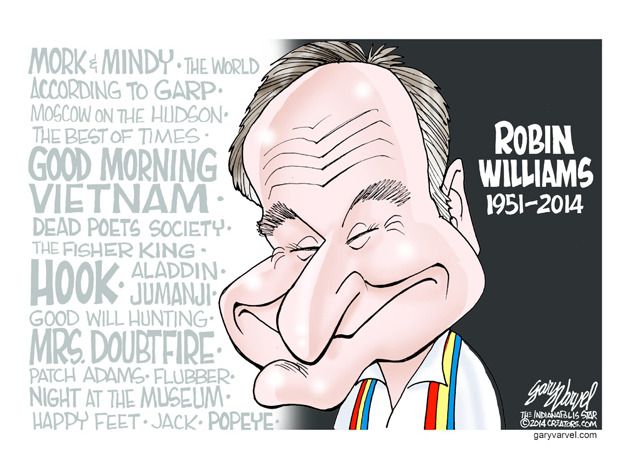 Editorial cartoon Robin Williams