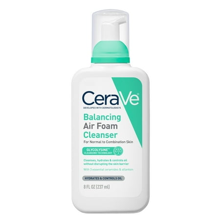 Cerave Balancing Air Foam Cleanser, Oil Control & Hydration for Combination Skin 8 Fl Oz