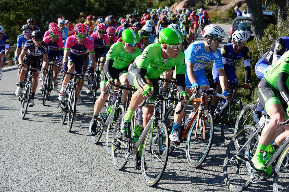Cannondale riders active in the peloton at Haut Var.