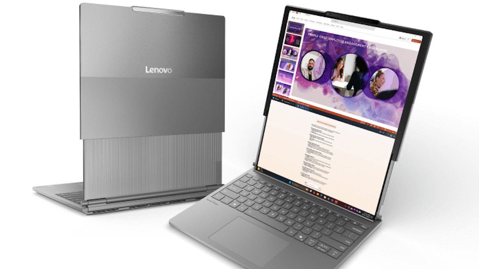 Lenovo ThinkBook Plus rollable screen laptop images