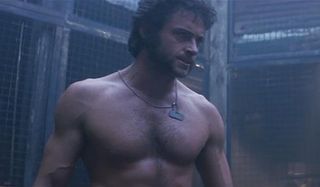 Wolverine in cage during first X-Men movie