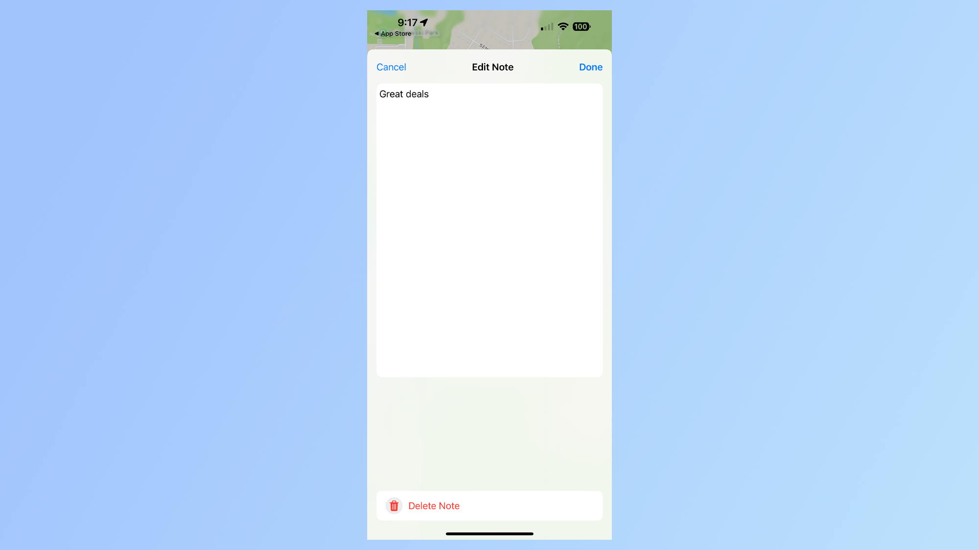 Apple Maps notes