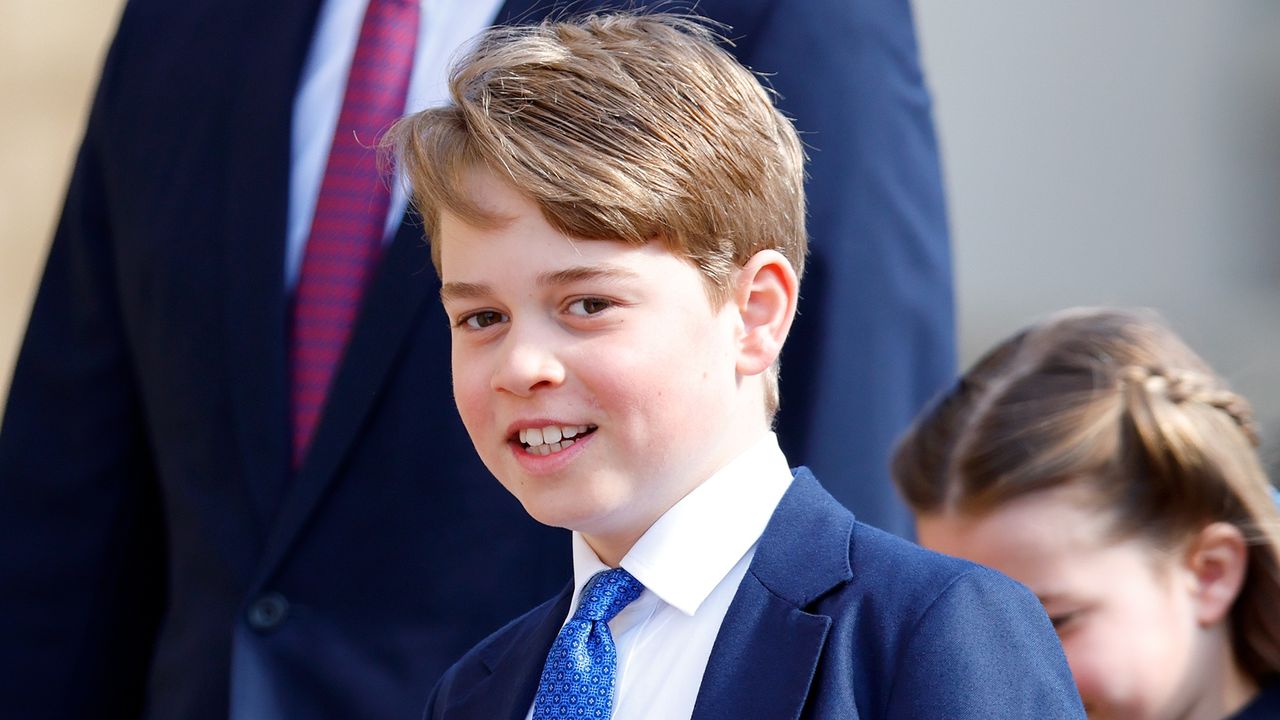 Prince George of Wales attends the traditional Easter Sunday Mattins Service at St George&#039;s Chapel, Windsor Castle on April 9, 2023 