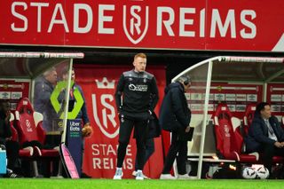 Will Still during a match between Stade de Reims and Rennes in December 2022.