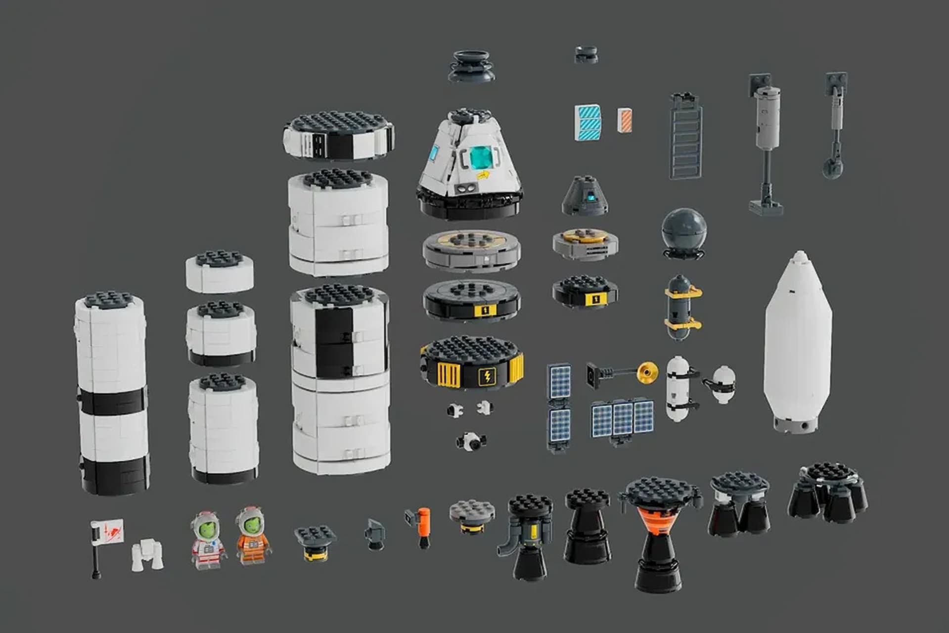Concept images of the Lego Ideas Kerbal Space Program submission