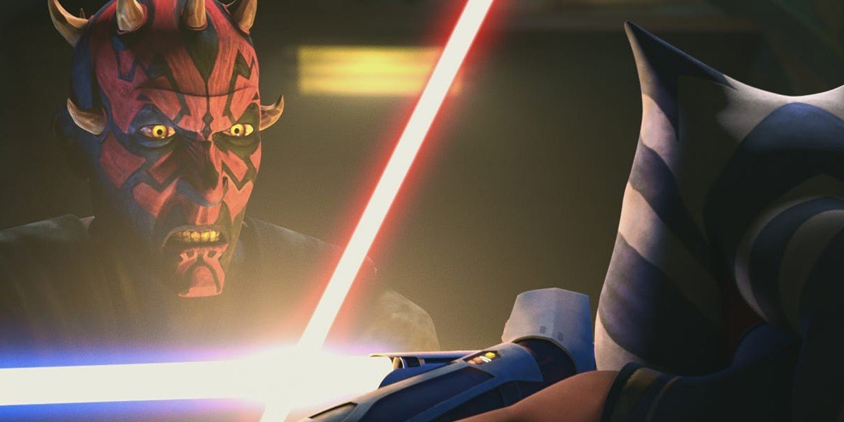 Maul and Ahsoka Tano in Star Wars: The Clone Wars