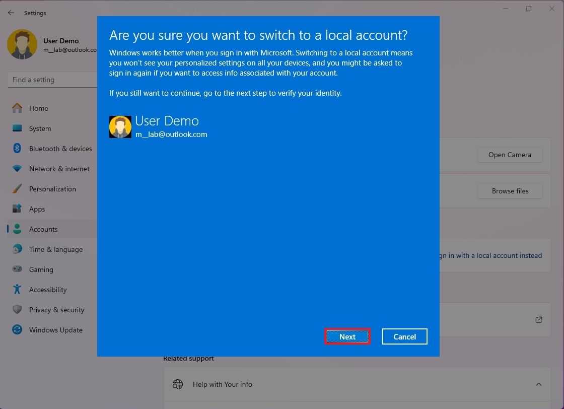 SWITCH TO LOCAL ACCOUNT WINDOWS 10 REDDIT visual data 7