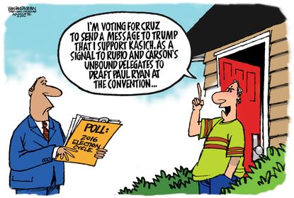 Political Cartoon U.S. GOP Decision 2016
