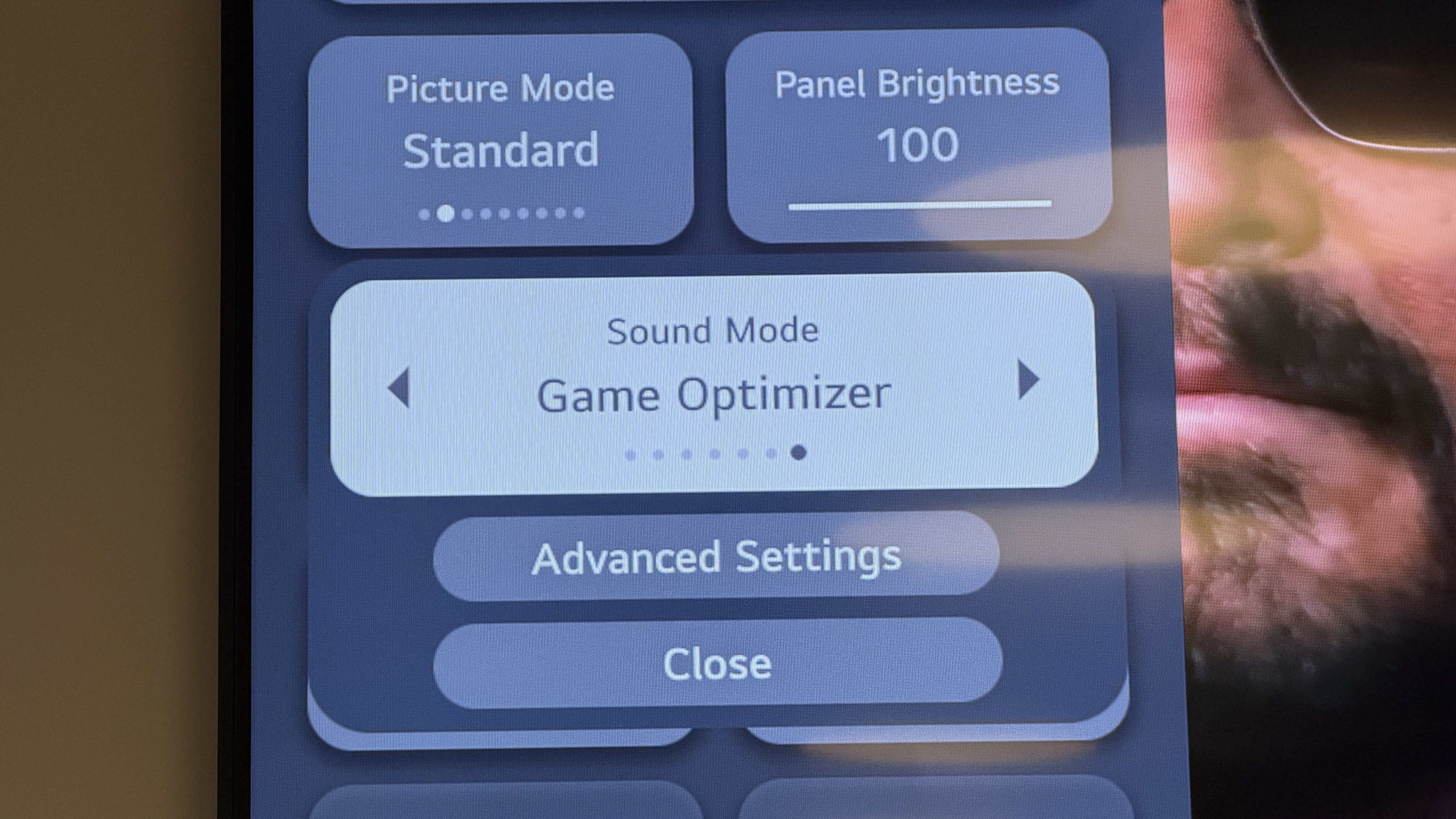LG C5 OLED sound modes