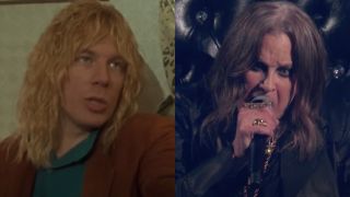Michael McKean and Ozzy Osbourne split image