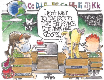 Editorial Cartoon U.S. cdc school social distancing