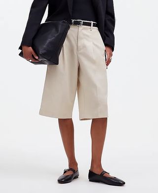 Casual shorts in draped twill