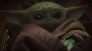 Baby Yoda from "The Mandalorian."