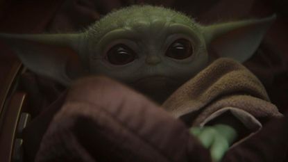 Baby Yoda from "The Mandalorian."