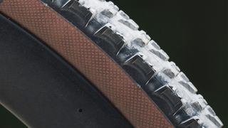 A close up of the hardskin material on the Hutchinson Tundra gravel tyre