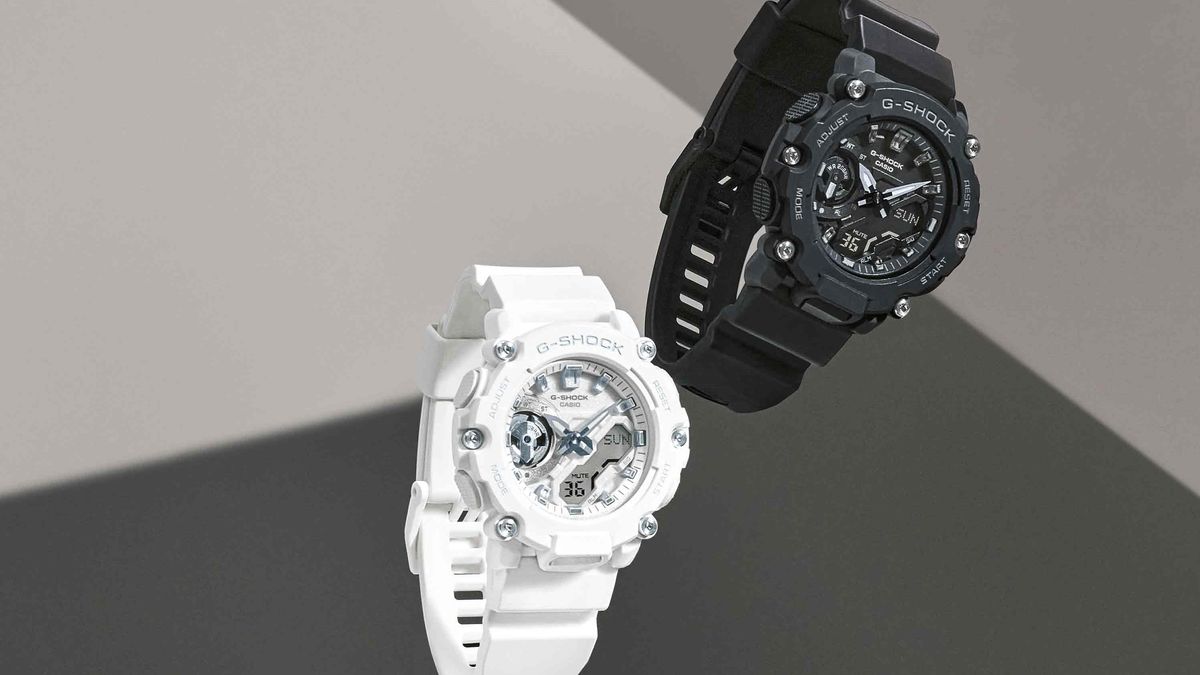 White and black Casio G-Shock watches