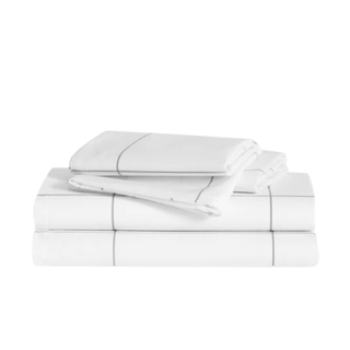 brooklinen white and gray sheets