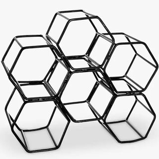 honeycomb metal wine rack