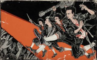 Yuko Shimizu's portrait of The Clash for soccer magazine 8 by 8