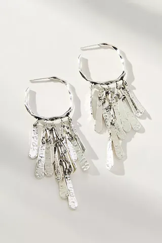 Fluid Fringe Hoop Earrings