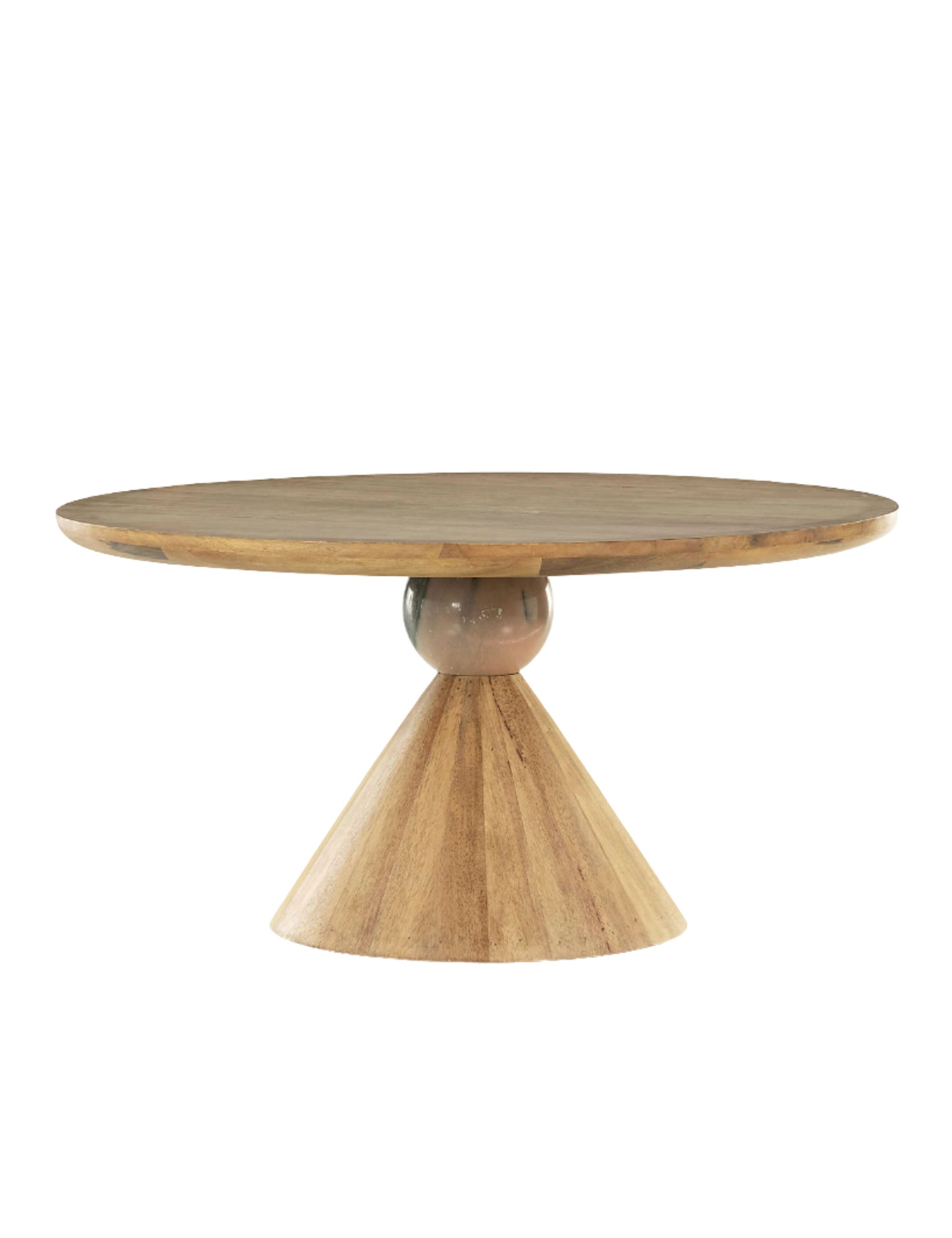 Crate and Bbarrel, Foxx Natural Wood Round Pedestal Dining Table