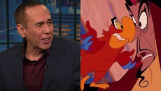 Gilbert Gottfried on the Late Night with Seth Meyers and Iago and Jafar in Aladdin