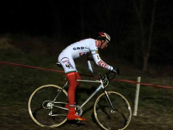 The riders wore tights to fight the cold