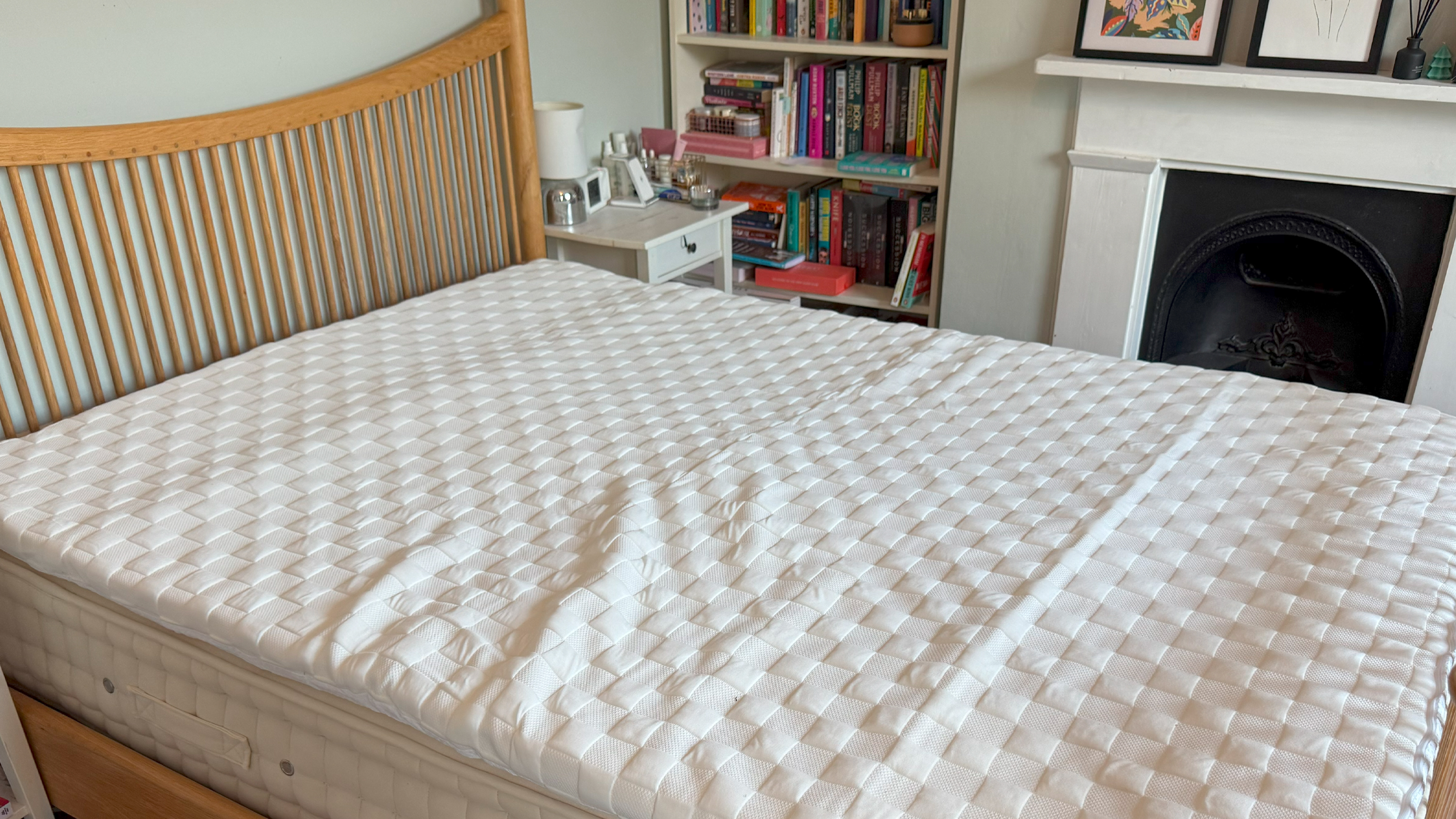 The Levitex Sleep Posture mattress topper being tested