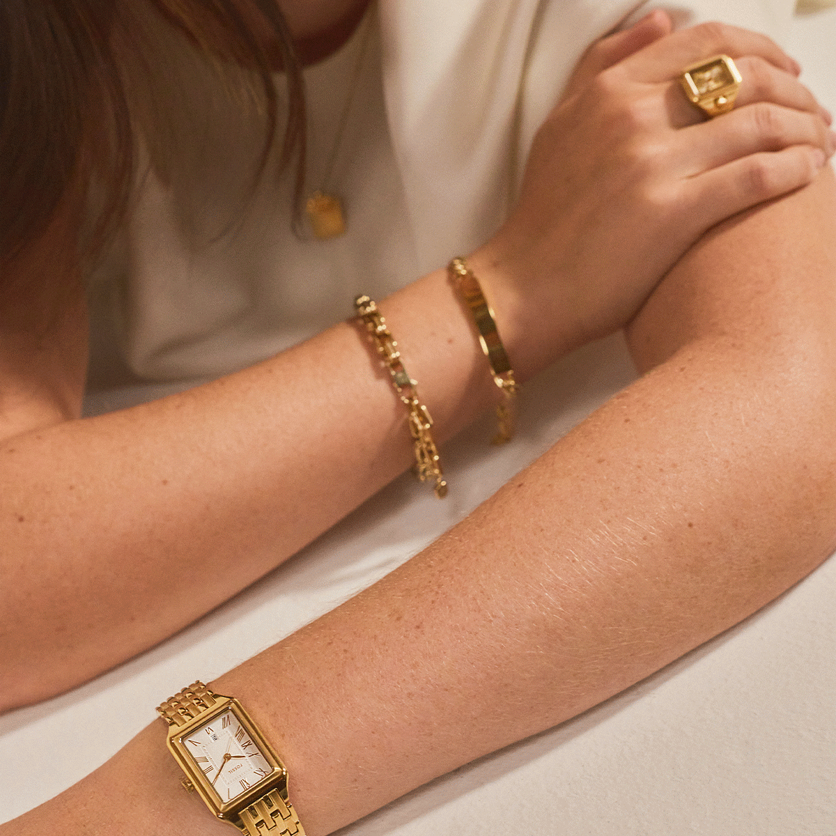 chichi offor and lauren eggertsen in fossil watches 