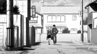 Kirie walking with Shuichi in Uzumaki