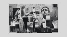 Photo composite of Donald Trump, Michael Cohen and Stormy Daniels alongside Manhattan Criminal Court