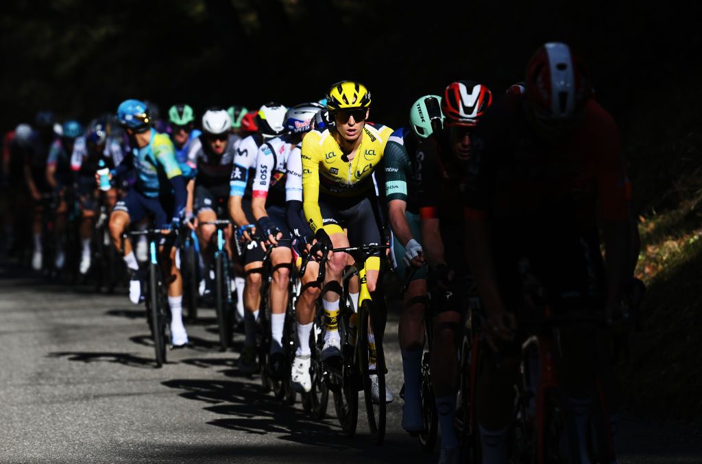NICE FRANCE MARCH 16 Matteo Jorgenson of The United States and Team Visma Lease A Bike Yellow leader jersey competes during the 83rd Paris Nice 2025 Stage 8 a 119km stage from Nice to Nice UCIWT on March 16 2025 in Nice France Photo by Dario BelingheriGetty Images