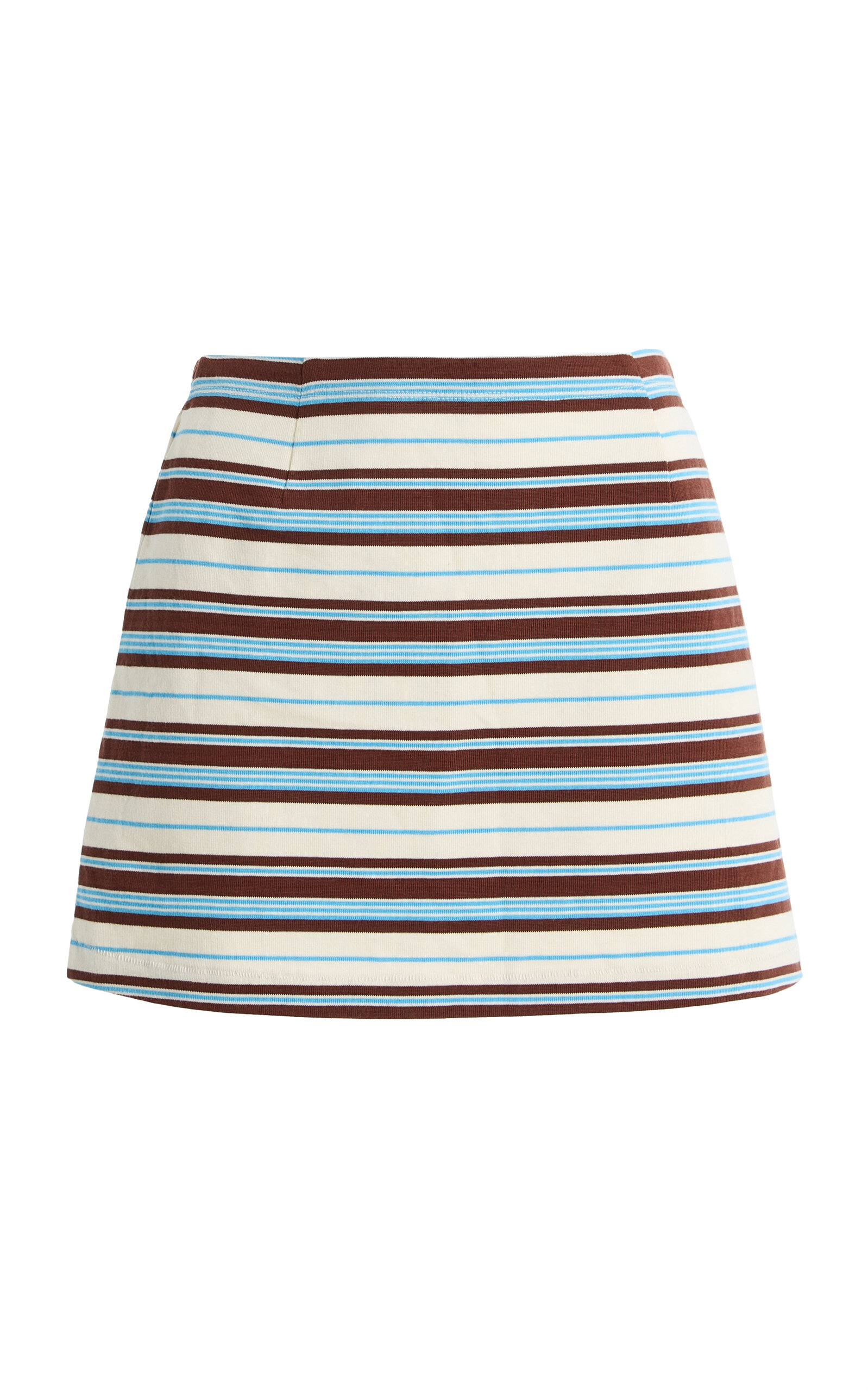 Nadine Striped Cotton Mini Skirt