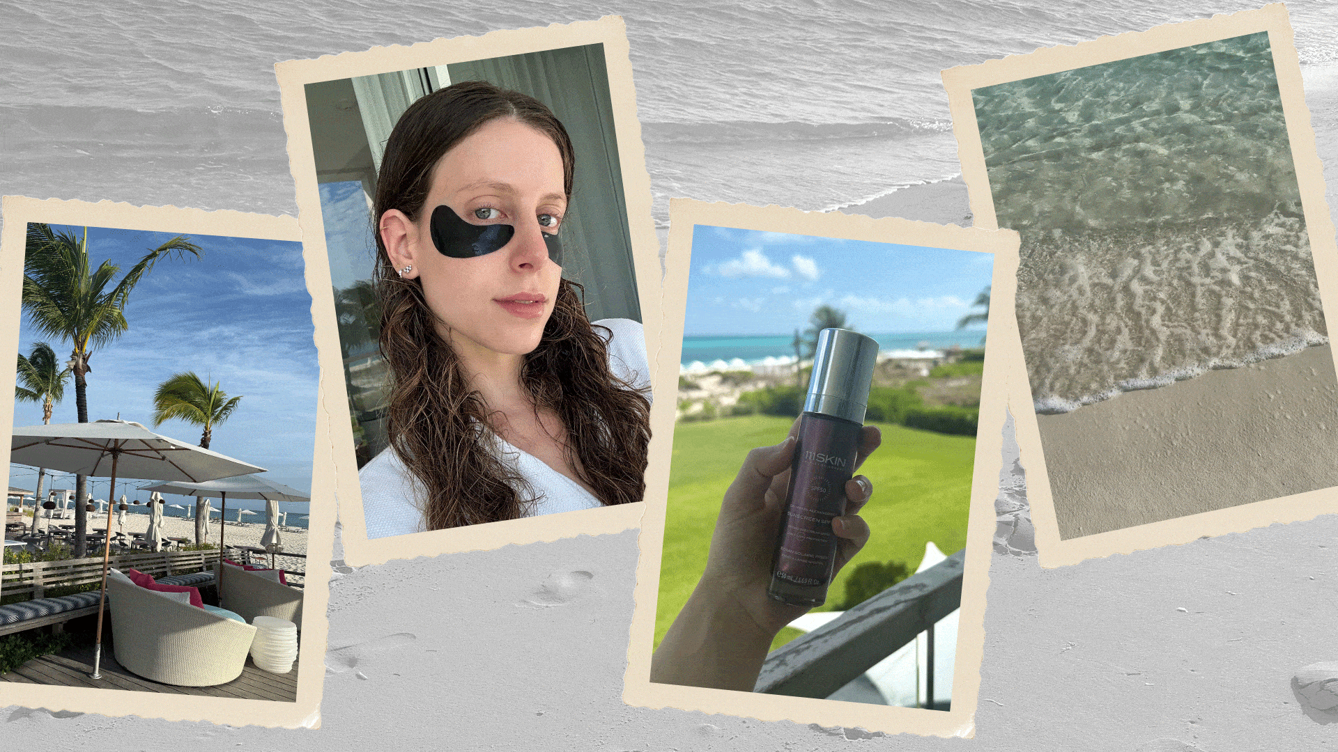 Jamie Schneider testing 111Skin's new SPF 50