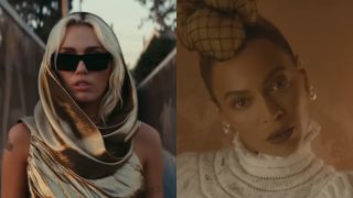 Miley Cyrus from Flowers and Beyonce from Formation