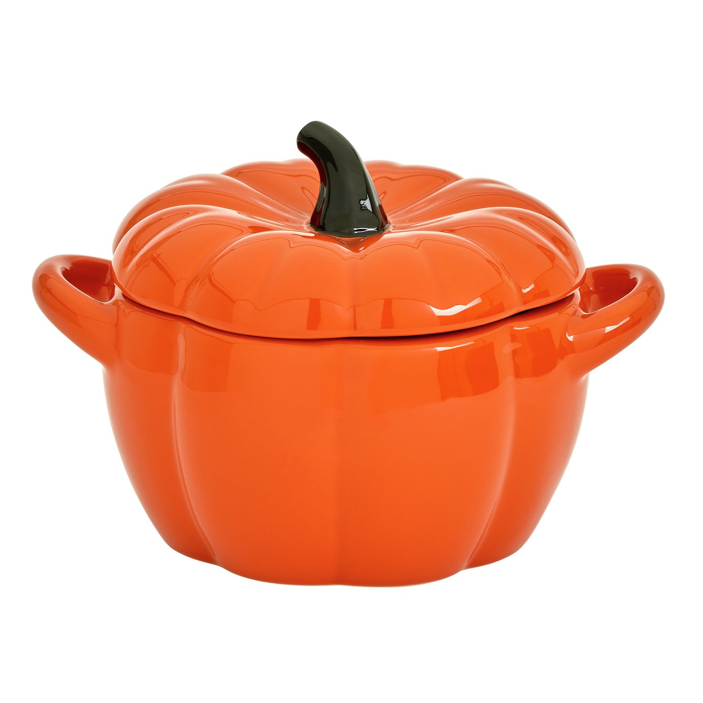 Argos Home 2.1 Litre Stoneware Pumpkin Casserole Dish-Orange