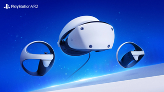 PS VR2 headset with PS VR2 Sense controllers