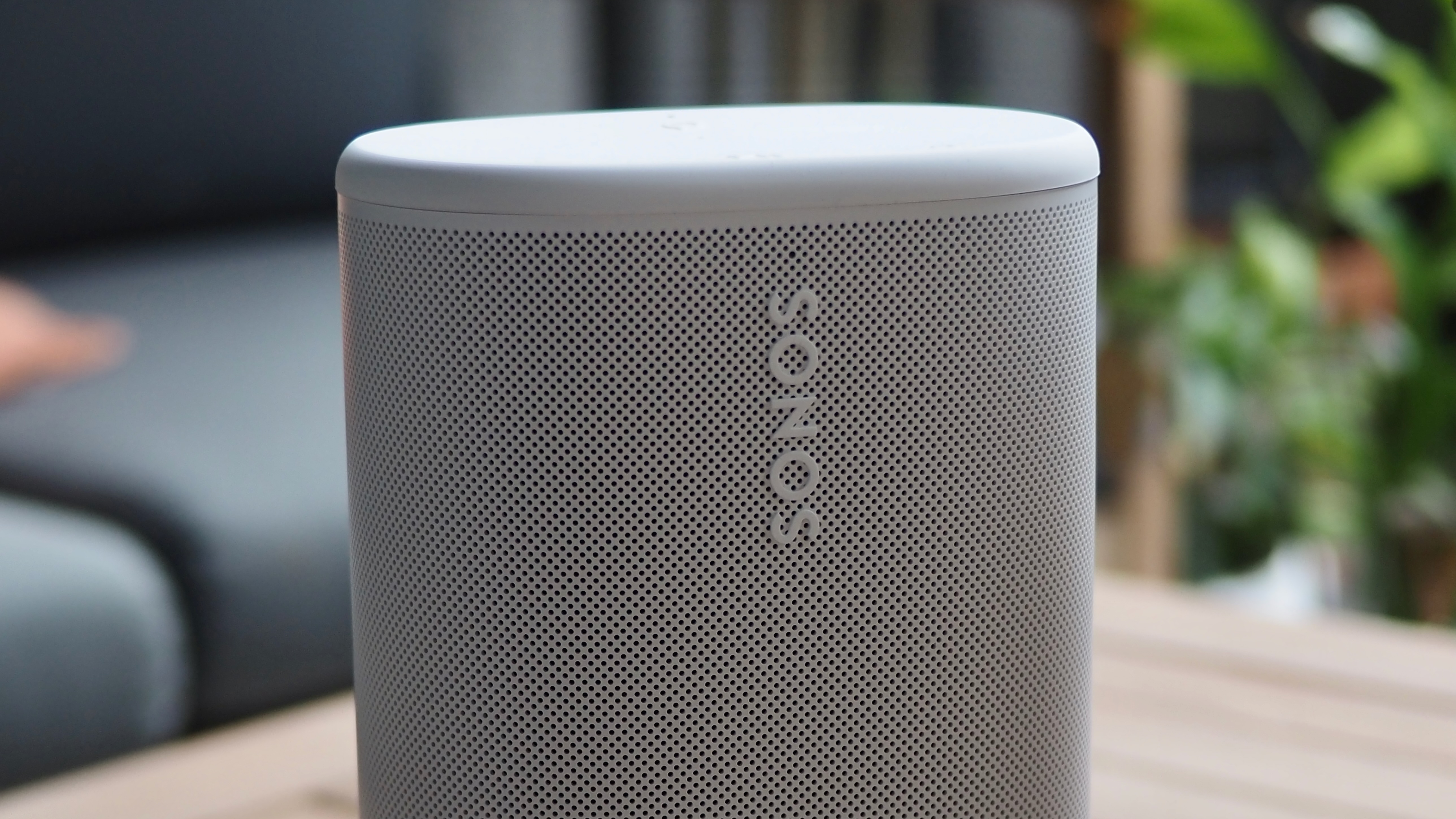 Close up of front panel of Sonos Play speaker