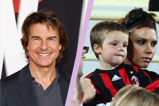 Tom Cruise split layout with Victoria Beckham and son Cruz