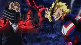 All Might vs All for One in My Hero Academia.