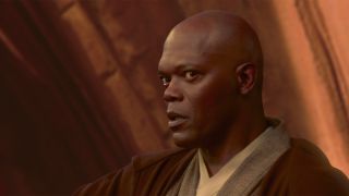 Samuel L. Jackson as Mace Windu in Star Wars: The Attack Of The Clones