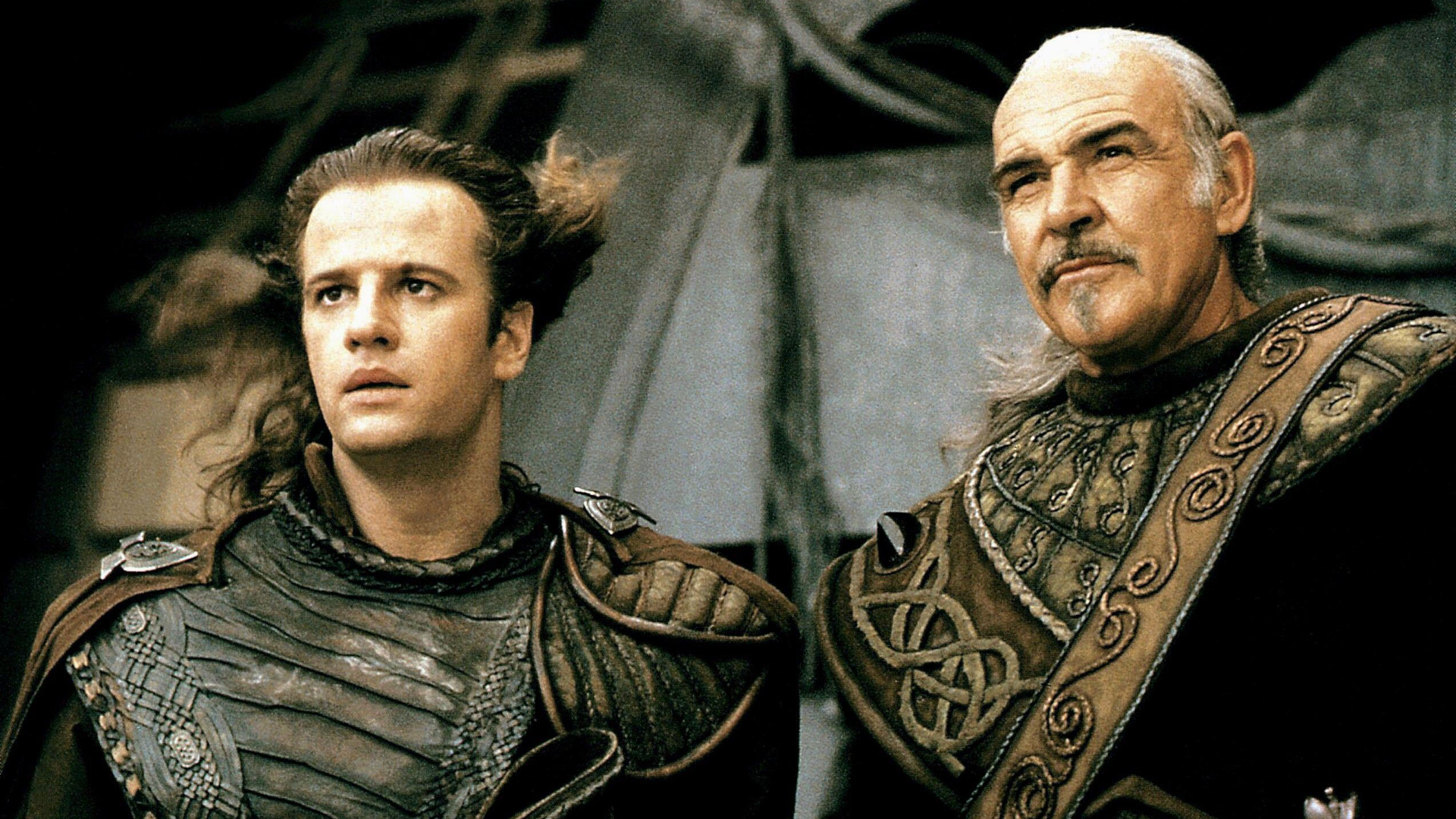 Christopher Lambert as McLeod and Sean Connery as Ramirez in Highlander 2: The Quickening