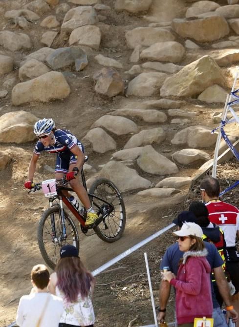 Julie Bresset (France) in the rocks