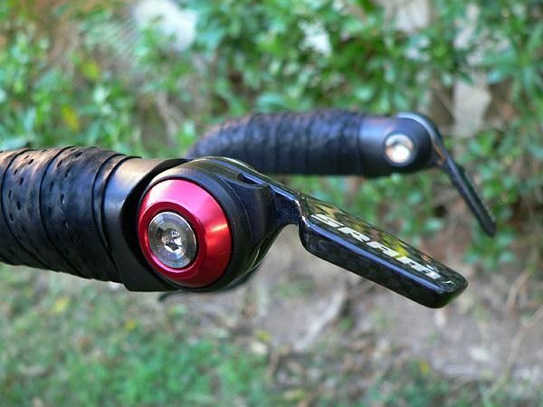SRAM's new carbon fiber TT shifters